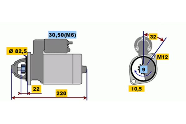 BOSCH 0 001 107 101 Starter