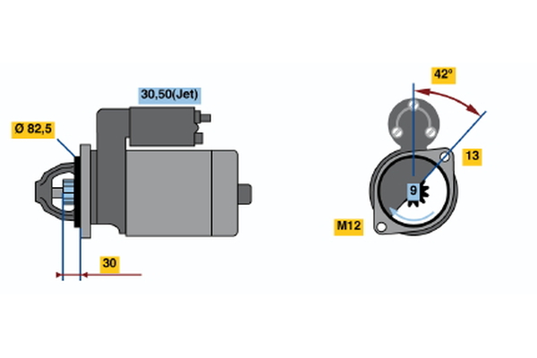 BOSCH 0 001 107 421 Starter