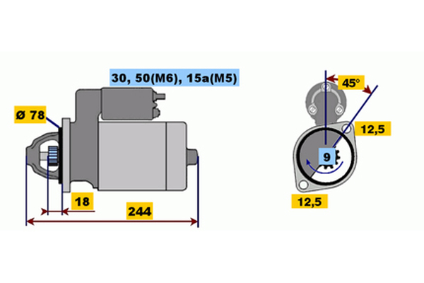 BOSCH 0 001 108 080 Starter