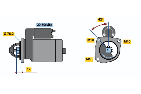 BOSCH 0 001 108 140 Starter