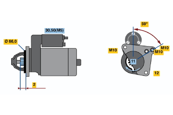 BOSCH 0 001 108 428 Startér