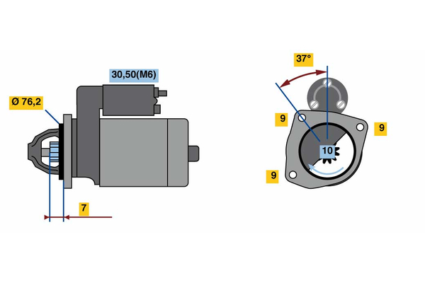 BOSCH 0 001 108 450 Starter