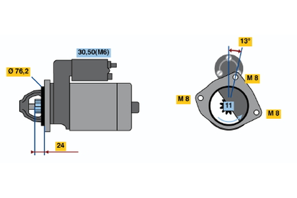 BOSCH 0 001 109 011 Starter