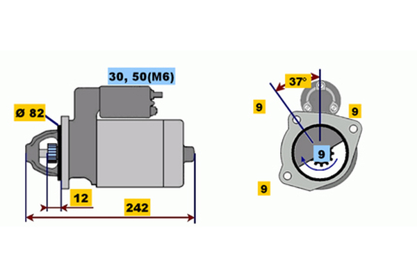 BOSCH 0 001 109 048 Starter