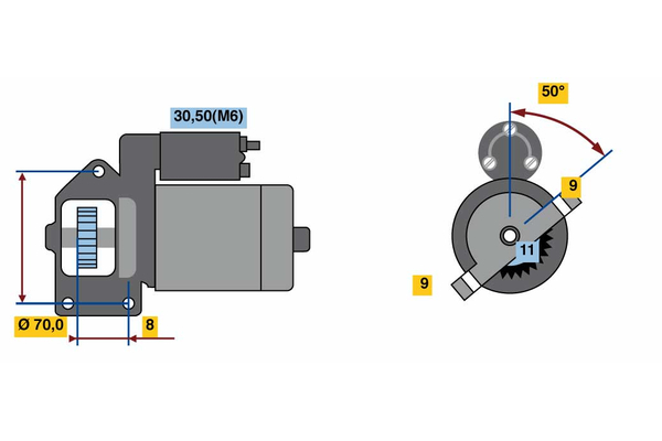 BOSCH 0 001 109 069 Starter