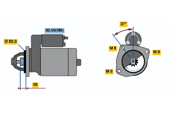 BOSCH 0 001 109 302 Starter