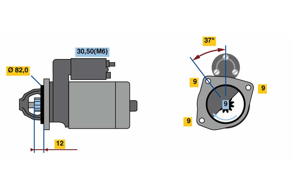 BOSCH 0 001 109 336 Starter