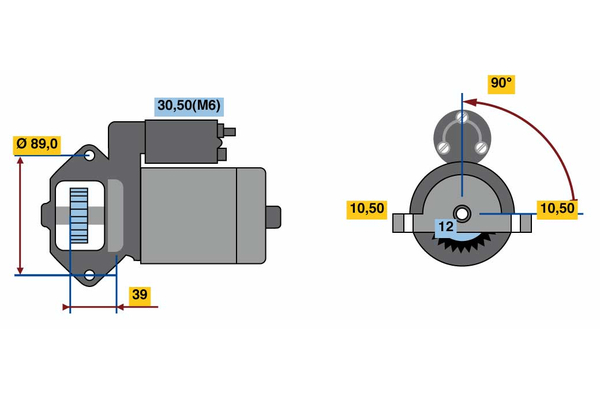 BOSCH 0 001 109 391 Motorino d'avviamento