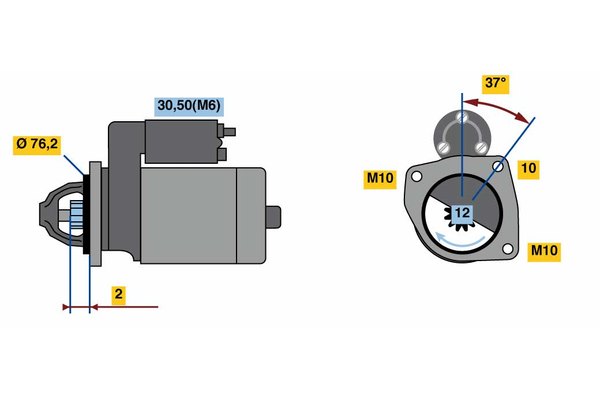 BOSCH 0 001 109 397 Starter