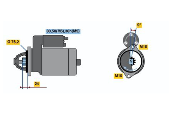 BOSCH 0 001 109 427 Motorino d'avviamento-Motorino d'avviamento-Ricambi Euro