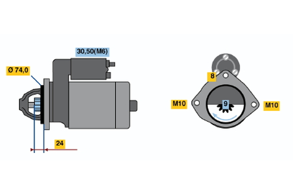 BOSCH 0 001 115 045 Motorino d'avviamento