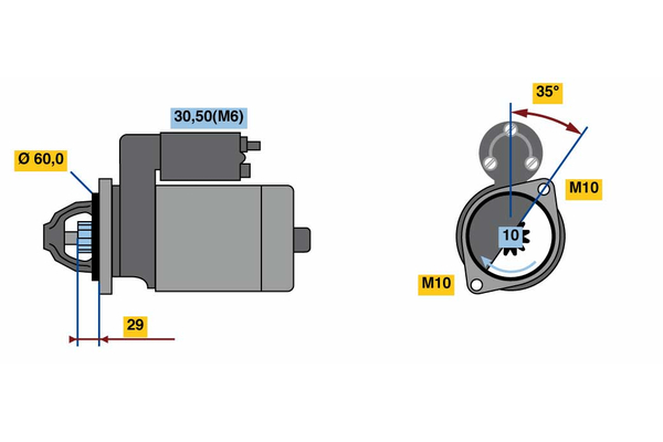 BOSCH 0 001 115 051 Motorino d'avviamento