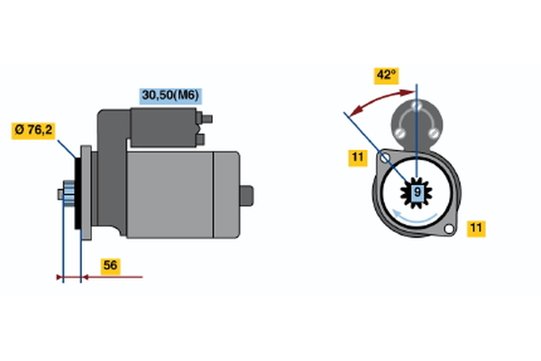 BOSCH 0 001 121 003 Motorino d'avviamento