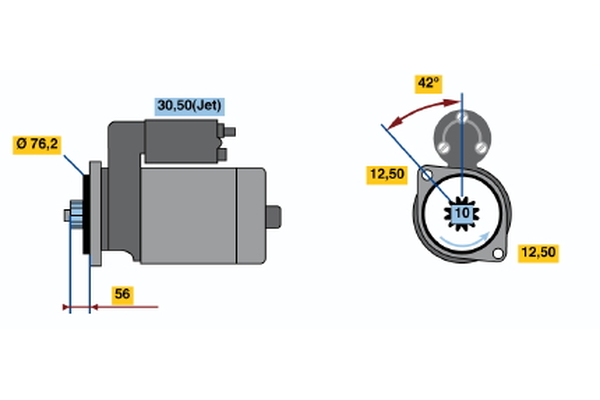 BOSCH 0 001 121 026 Motorino d'avviamento