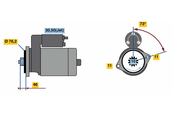 BOSCH 0 001 121 412 Starter