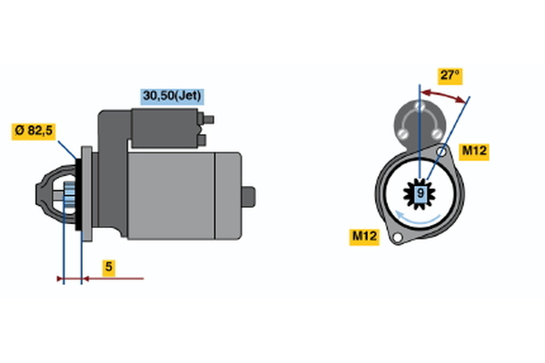 BOSCH 0 001 125 053 Motorino d'avviamento