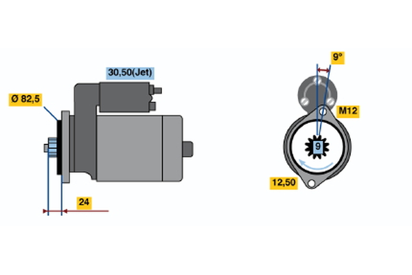 BOSCH 0 001 125 517 Motorino d'avviamento-Motorino d'avviamento-Ricambi Euro