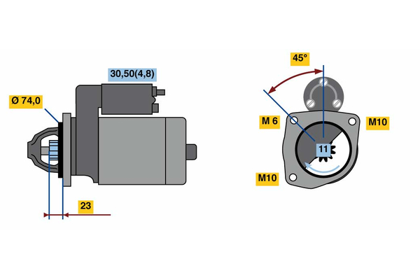 BOSCH 0 001 148 015 Motorino d'avviamento-Motorino d'avviamento-Ricambi Euro