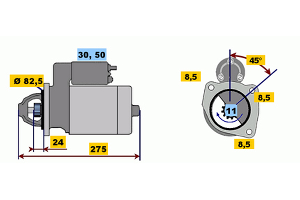 BOSCH 0 001 218 125 Starter