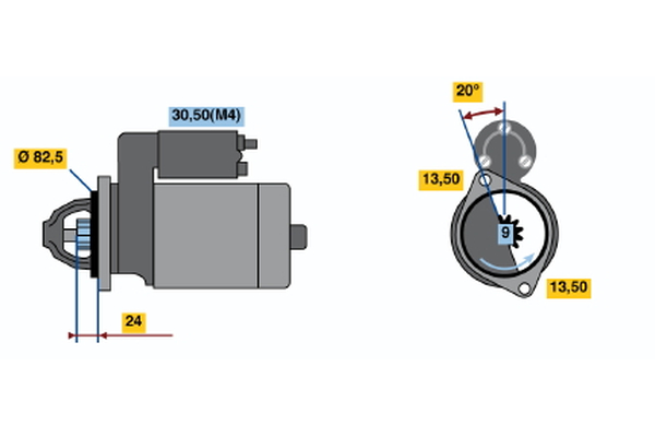 BOSCH 0 001 218 770 Motorino d'avviamento