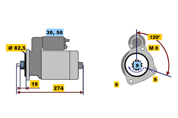 BOSCH 0 001 219 005 Starter