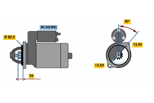 BOSCH 0 001 230 012 Starter