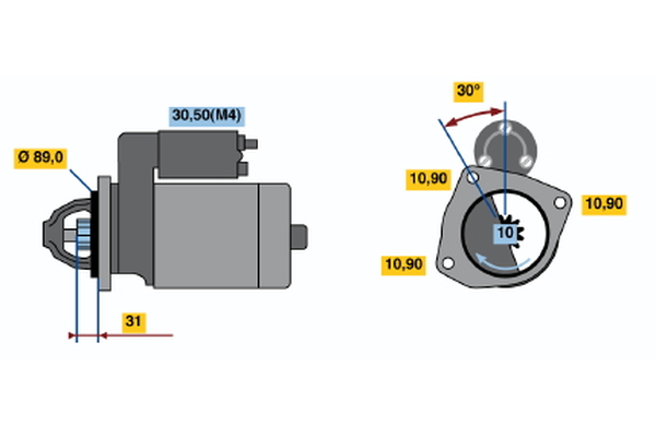 BOSCH 0 001 231 008 Starter