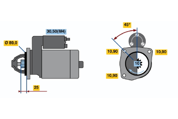 BOSCH 0 001 367 302 Starter