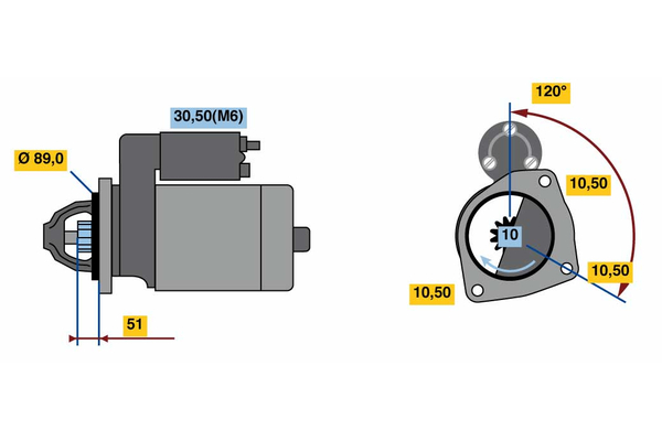 BOSCH 0 001 263 006 Motorino d'avviamento