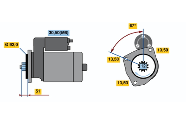 BOSCH 0 001 330 008 Motorino d'avviamento-Motorino d'avviamento-Ricambi Euro