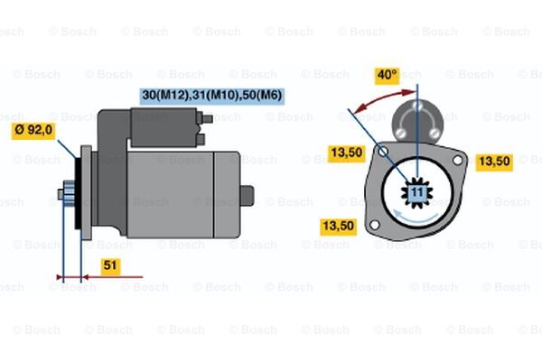 BOSCH 0 001 330 013 Starter