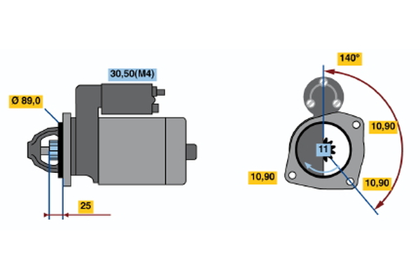 BOSCH 0 001 369 018 Starter