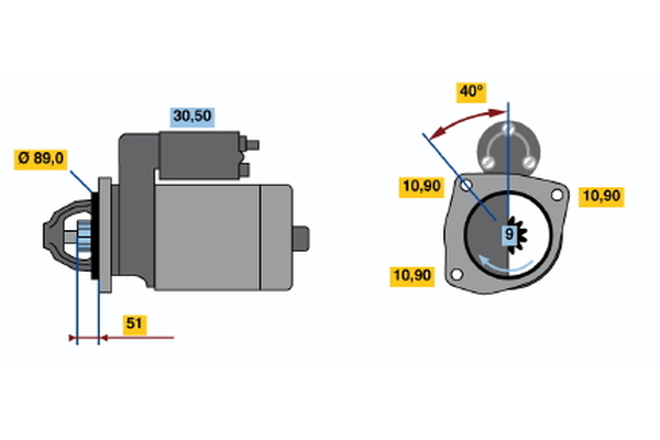 BOSCH 0 001 367 039 Starter