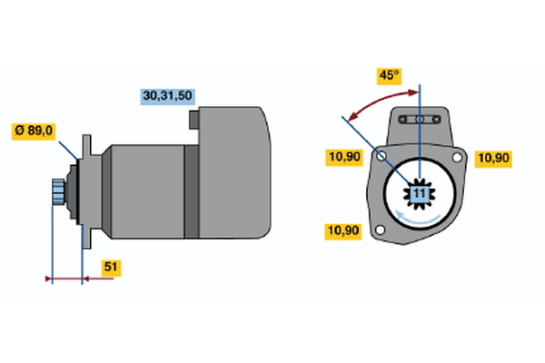 BOSCH 0 001 416 039 Starter