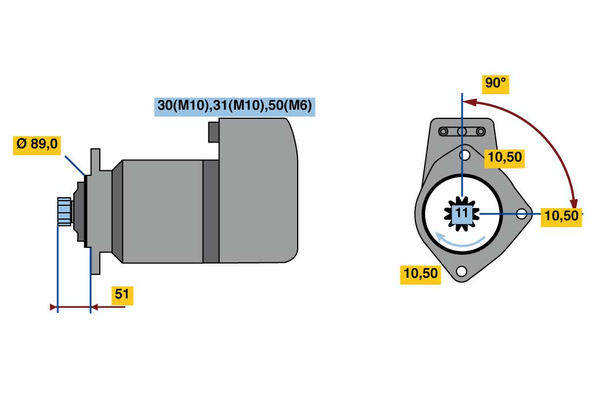 BOSCH 0 001 416 071 Starter