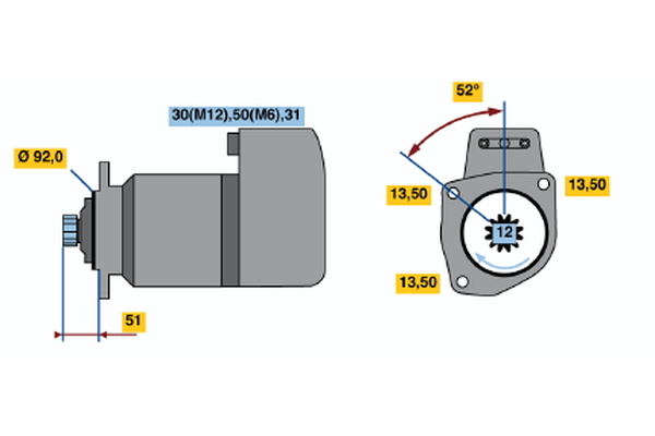 BOSCH 0 001 417 075 Starter