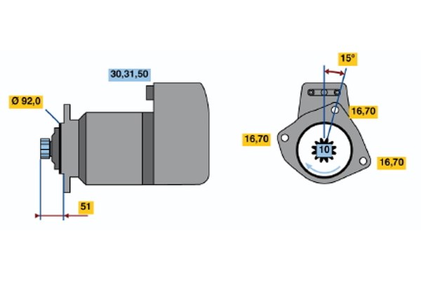 BOSCH 0 001 418 017 Starter