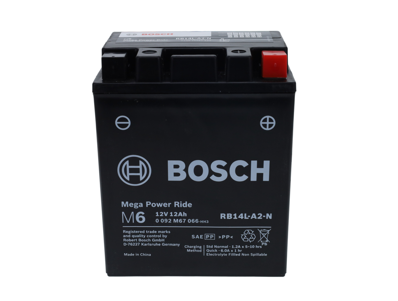 BOSCH 0 092 M67 066 M6 Starter Battery for YAMAHA