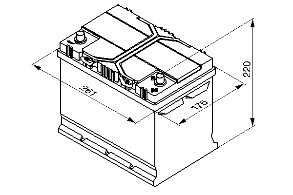 BOSCH 0 092 S40 260 S4 Starter Battery for ACURA ALPINE AMW BMC BMW CARRARO CASE IH DAEWOO DAF DAIHATSU DAIMLER DEUTZ-FAHR EMGRA