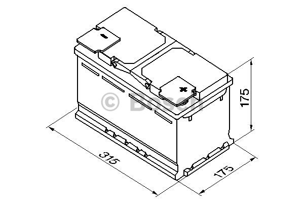 BOSCH 0 092 S50 100 Batteria avviamento