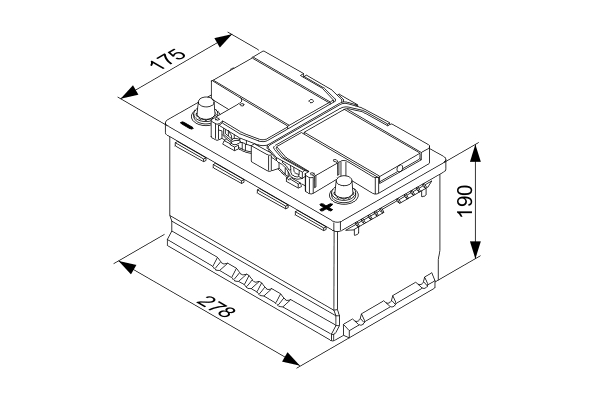 BOSCH 0 092 T30 080 T3 Starterbatterie