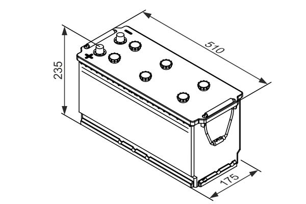 BOSCH 0 092 T30 390 SLI Starter Battery