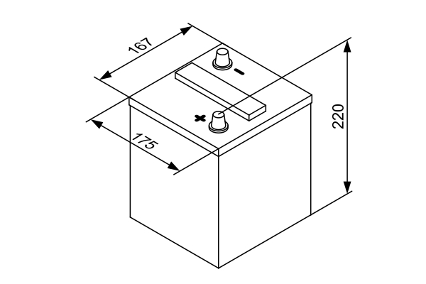 BOSCH 0 092 T30 600 SLI Starter Battery