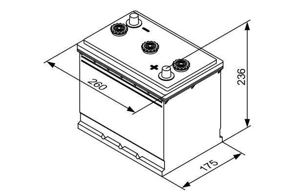 BOSCH 0 092 T30 620 SLI Starter Battery