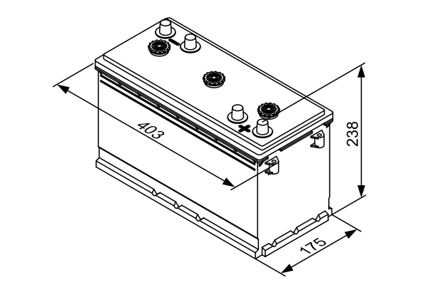 BOSCH 0 092 T30 640 SLI Starter Battery