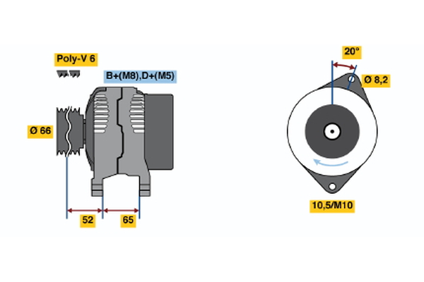 BOSCH 0 120 335 012 Alternator