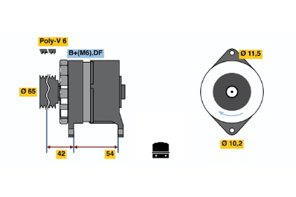 BOSCH 0 120 450 025 Alternator