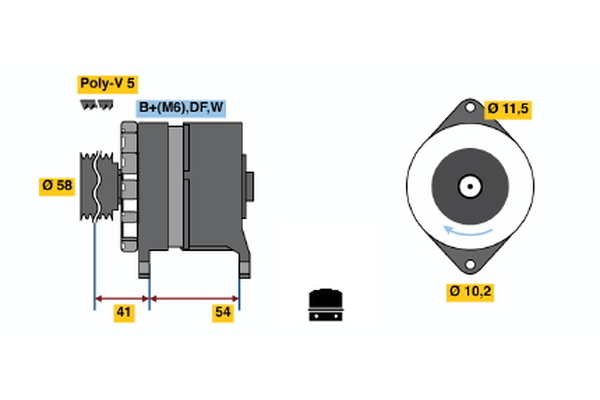 BOSCH 0 120 450 027 Alternator