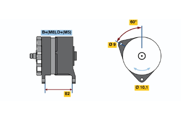 BOSCH 0 120 468 019 Alternator