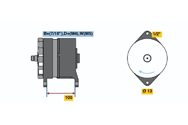 BOSCH 0 986 043 480 Alternator